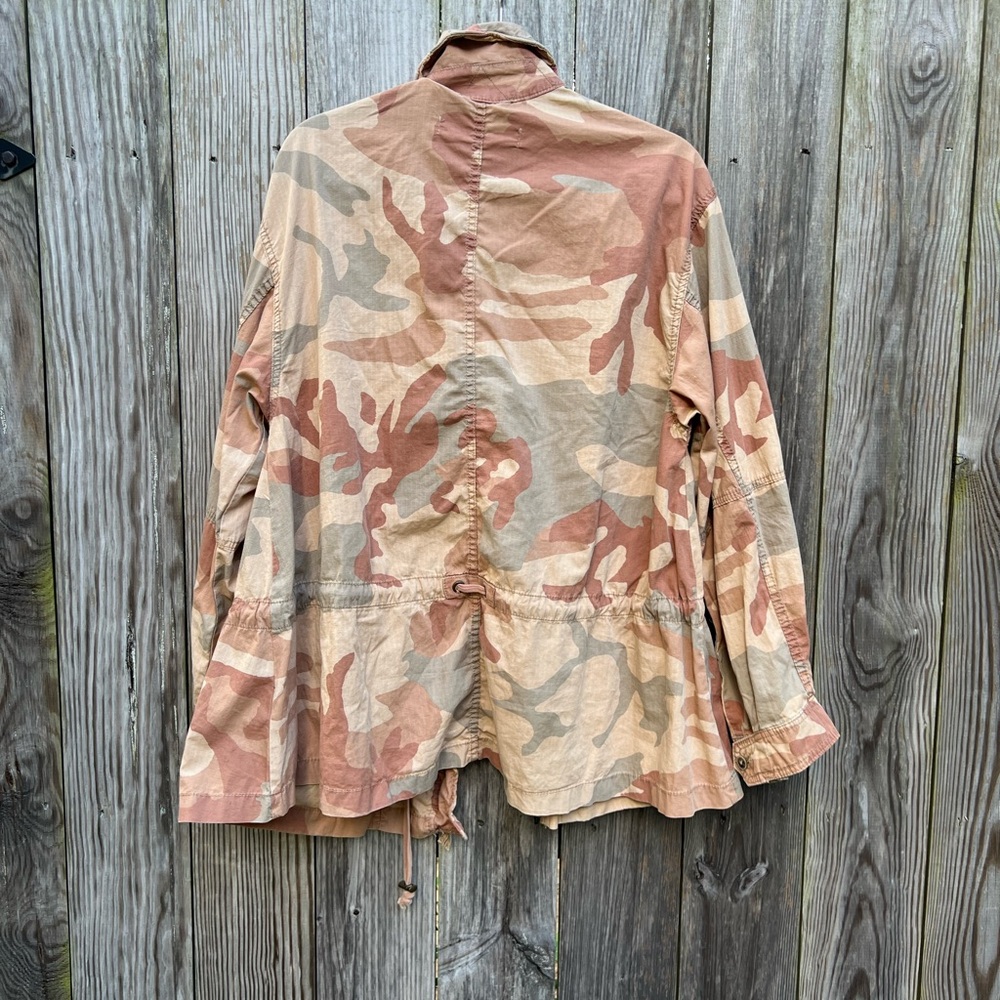 FREE PEOPLE Brown Camo Jacket Women’s Small - Picture 15 of 16